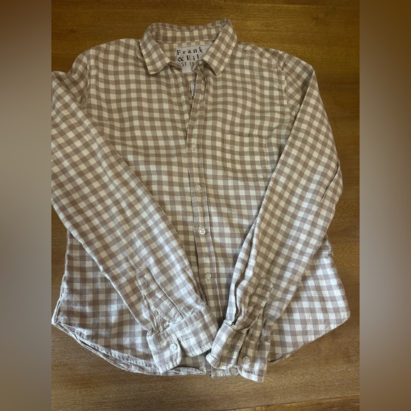 Frank and Eileen Women’s Gingham Barry Button Up 100% Cotton Small - Picture 2 of 12